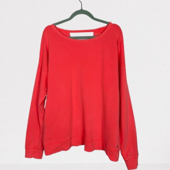Lilly Pulitzer Luxletic Biscaya Cross-Back Pullover Sweatshirt XL Bright Coral - Picture 2 of 9